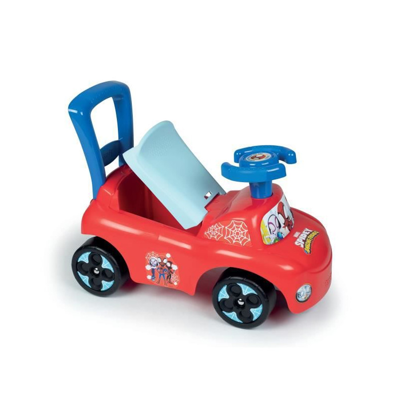 Smoby - Porteur Auto Bleu - Fonction Trotteur - Coffre A Jouets - 10 Mois Et Plus - Fabrication Française
