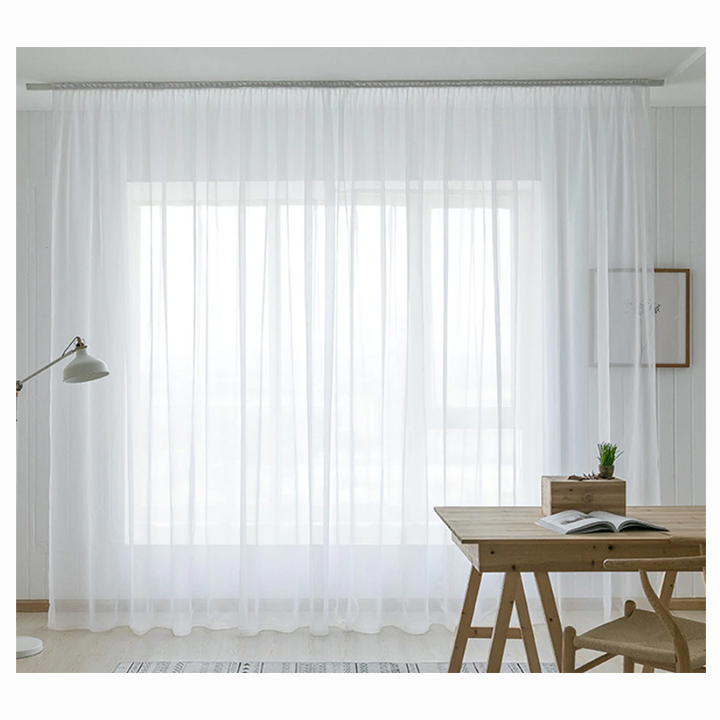 Matoc Readymade Curtain -Sheer Mystic Voile -Off White - Taped 500cm W x 218cm H