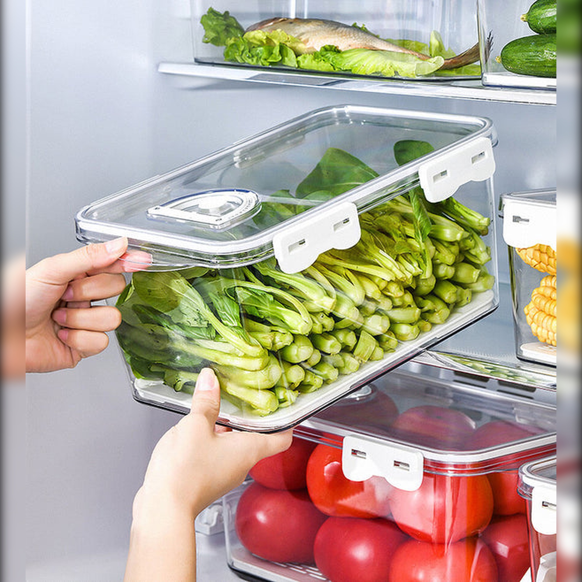 Récipient De Stockage Transparent De 2,5 L, Avec Couvercle.