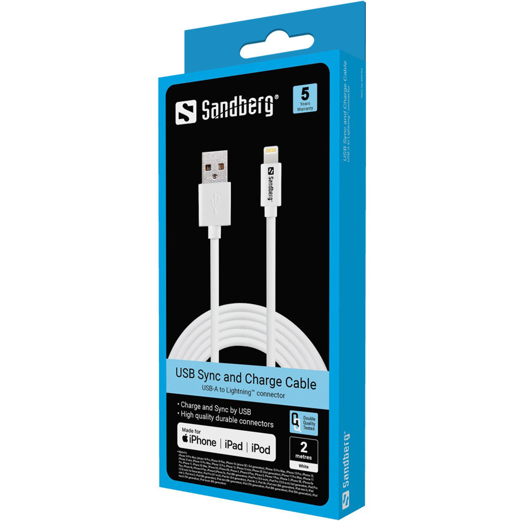 Sandberg USB>Lightning 2m AppleApproved