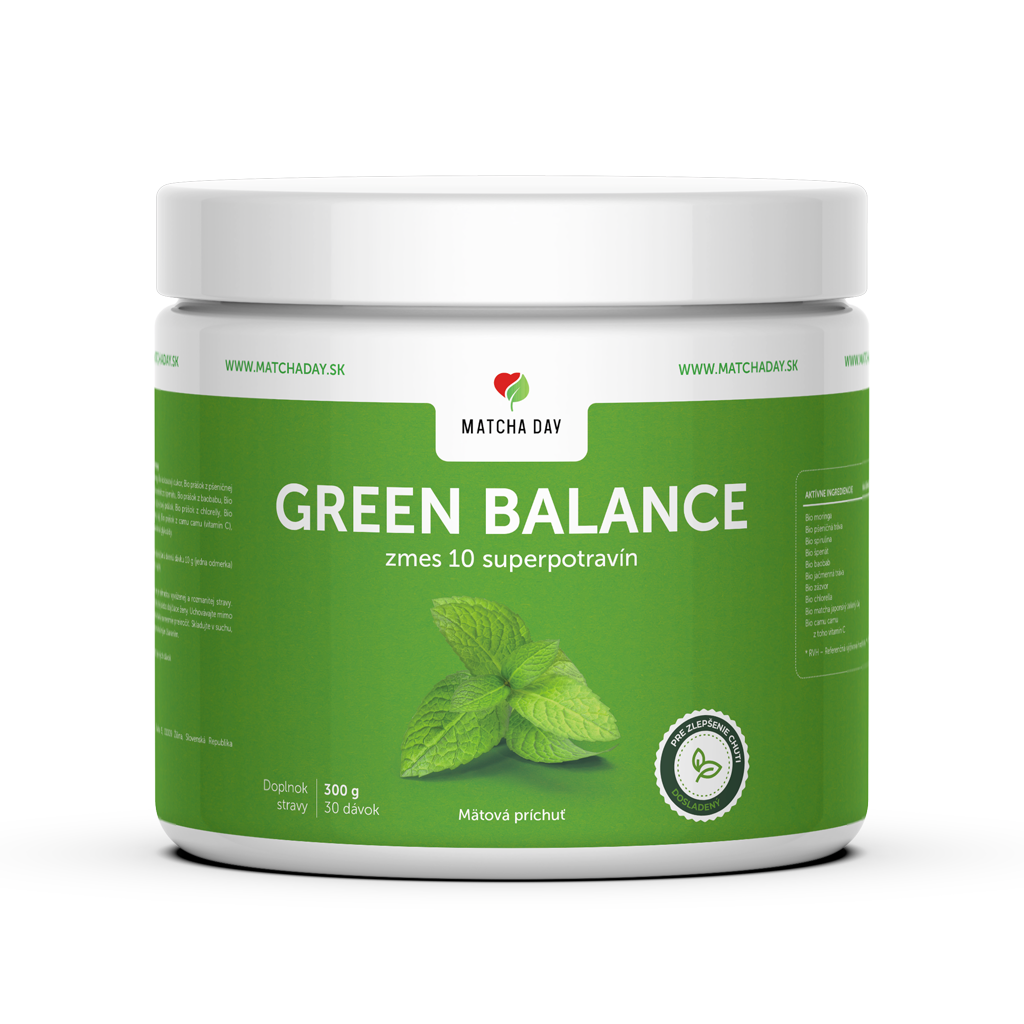 Green Balance práškový nápoj so zelenými superpotravinami