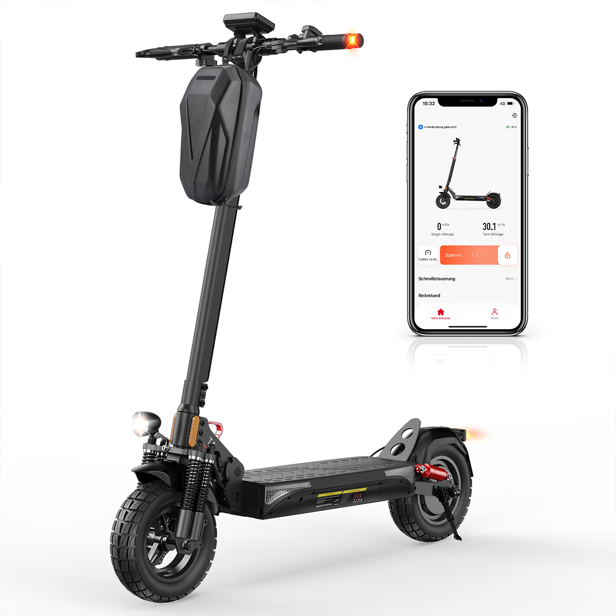 Trottinette Électrique Isinwheel T4 - 10" - 500 W 48 V 12,5 Ah - Contrôle App