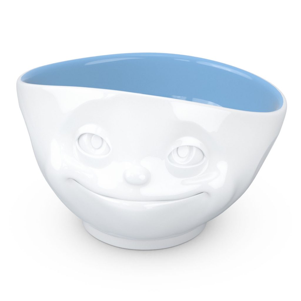 Bol 500ml En Porcelaine Humeur Du Matin Fou D’amour Tassen – Intérieur Bleu Océan
