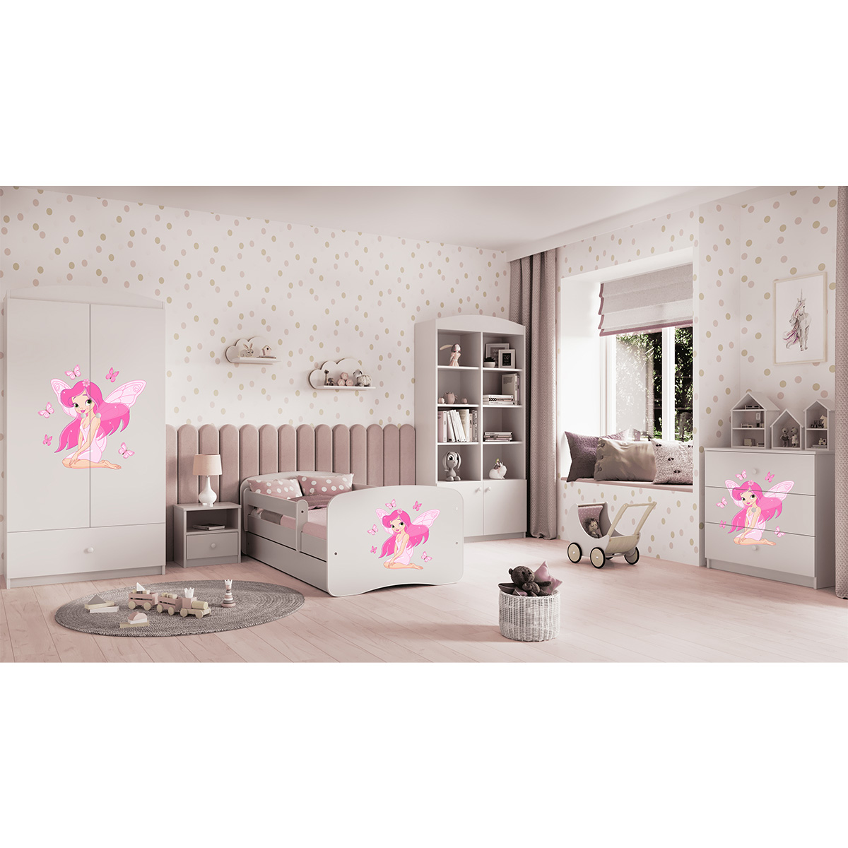 Commode 3 Tiroirs Babydream La Fée Aux Papillons - Blanc