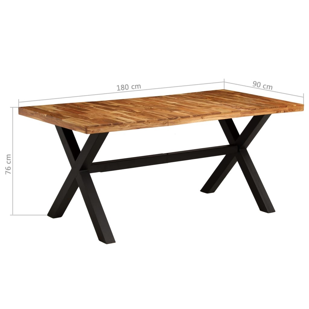 Table À Manger Rectangulaire Et 6 Chaises Bois De Manguier Barina