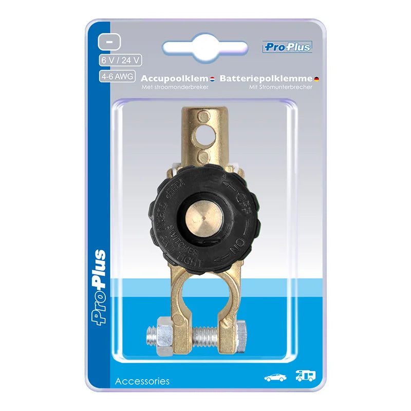 Cosse De Connexion De Batterie (-) 17,5mm Avec Coupe Circuit Dans Blister