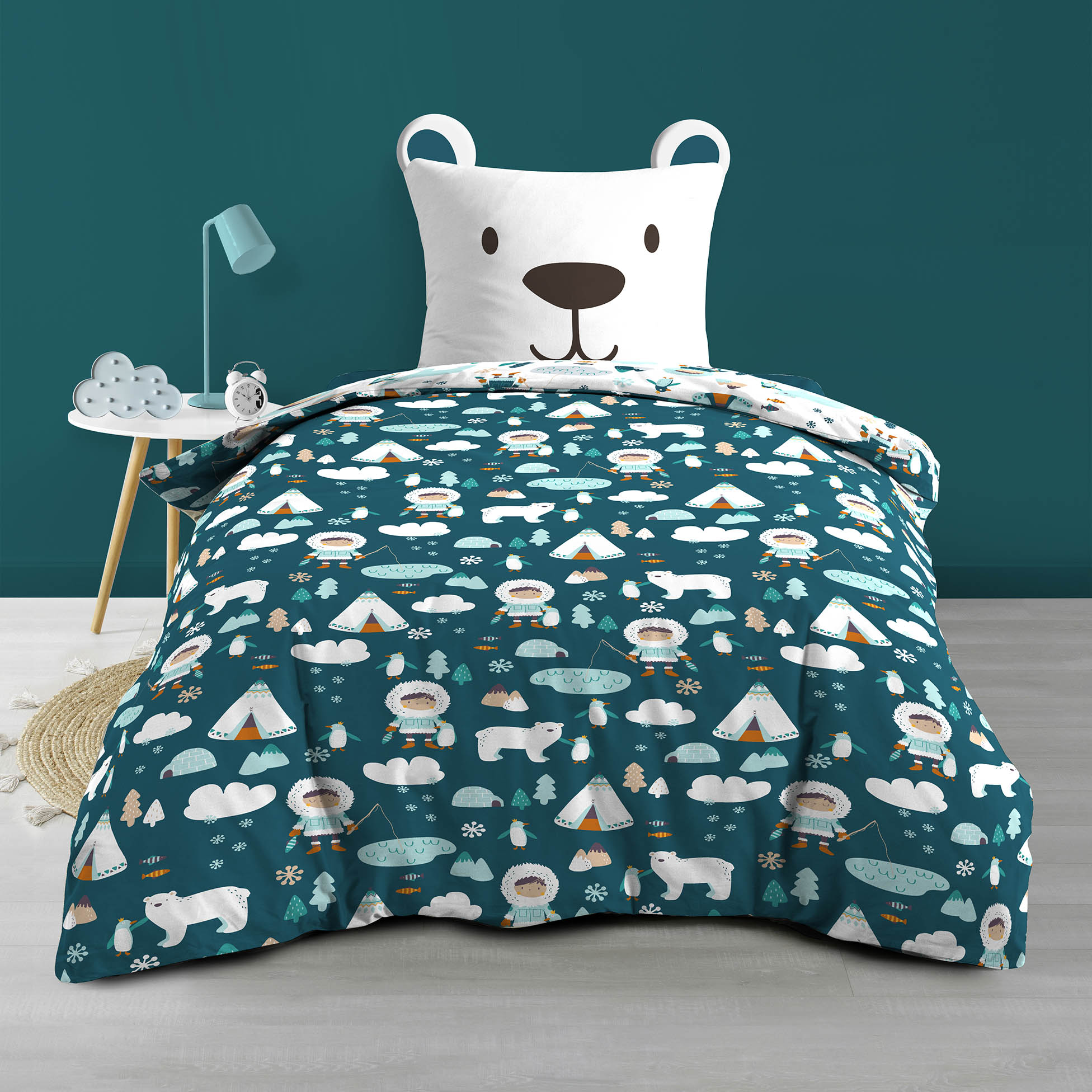 Housse De Couette Petit Ourson Polaire 140x200cm