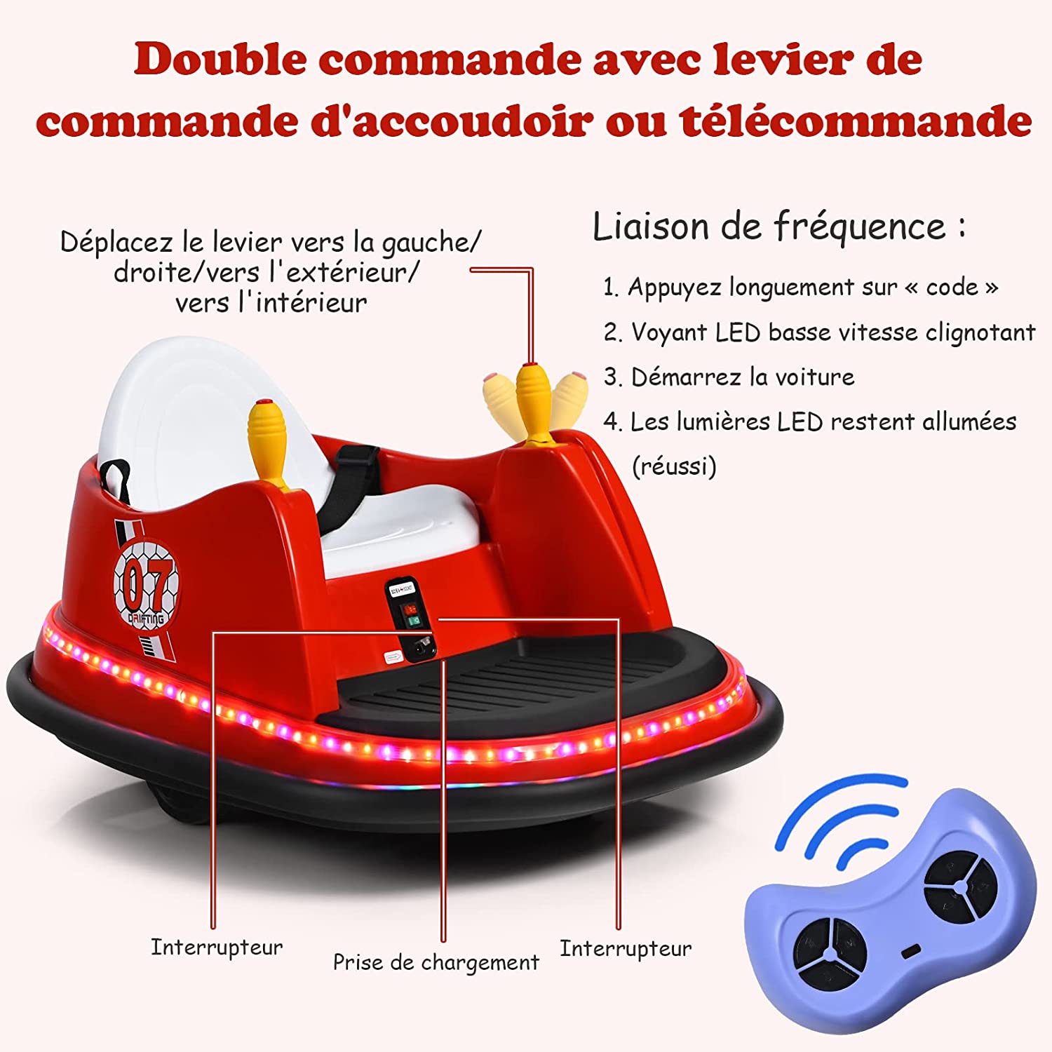 Voiture Auto Tamponneuse Électrique 6v Pour Enfants 2-5 Ans