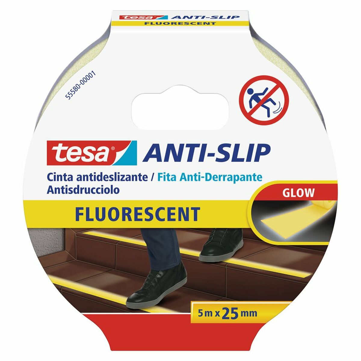 Ruban Adhésif Tesa Antidérapant Jaune