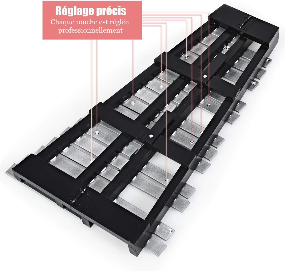 Costway  Kit De Percussion Glockenspiel 30 Note Portable Avec Baguettes En Bois