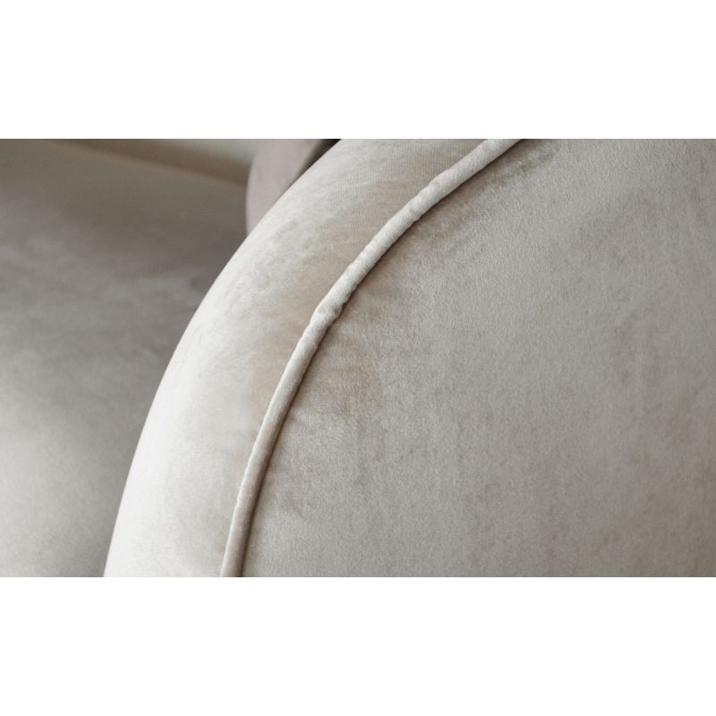 Paris Prix - Canapé 2 Places En Velours "brados" 165cm Taupe