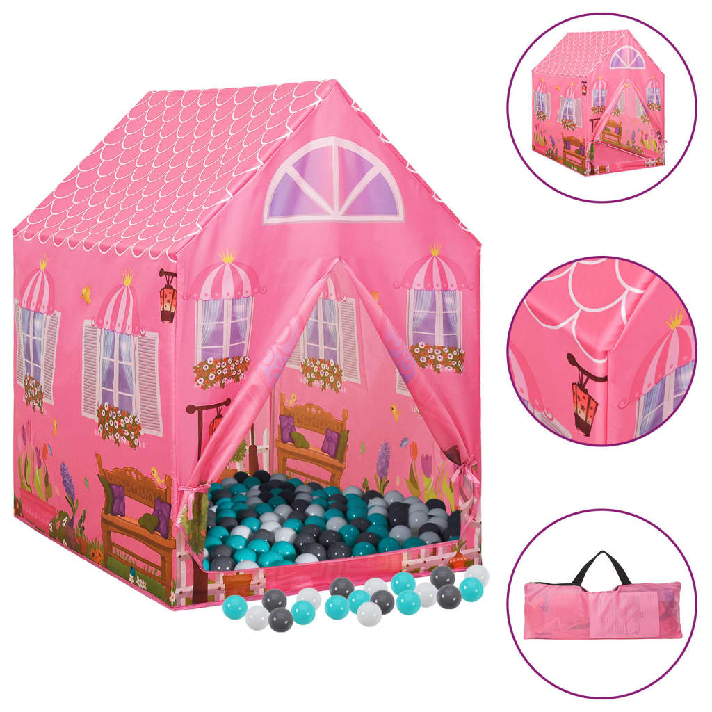 KIDUKU® Tente de Jeu pour Enfants + 100 balles + étui de Transport (Rose