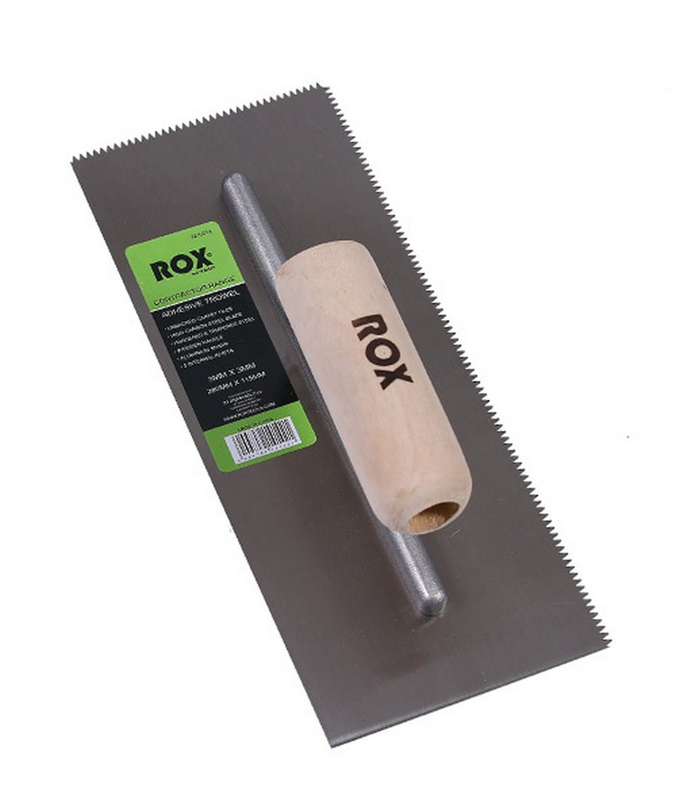 Rox® V-notch trowel 15mm x 15mm