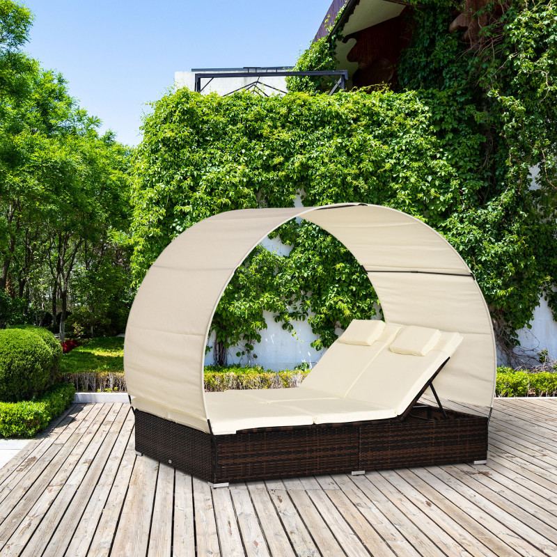 Lit De Jardin Modulable Luna Chocolat Et Crème