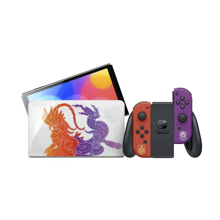 Console Nintendo Switch (modele Oled) : Edition Limitée Pokémon Ecarlate & Pokémon Violet