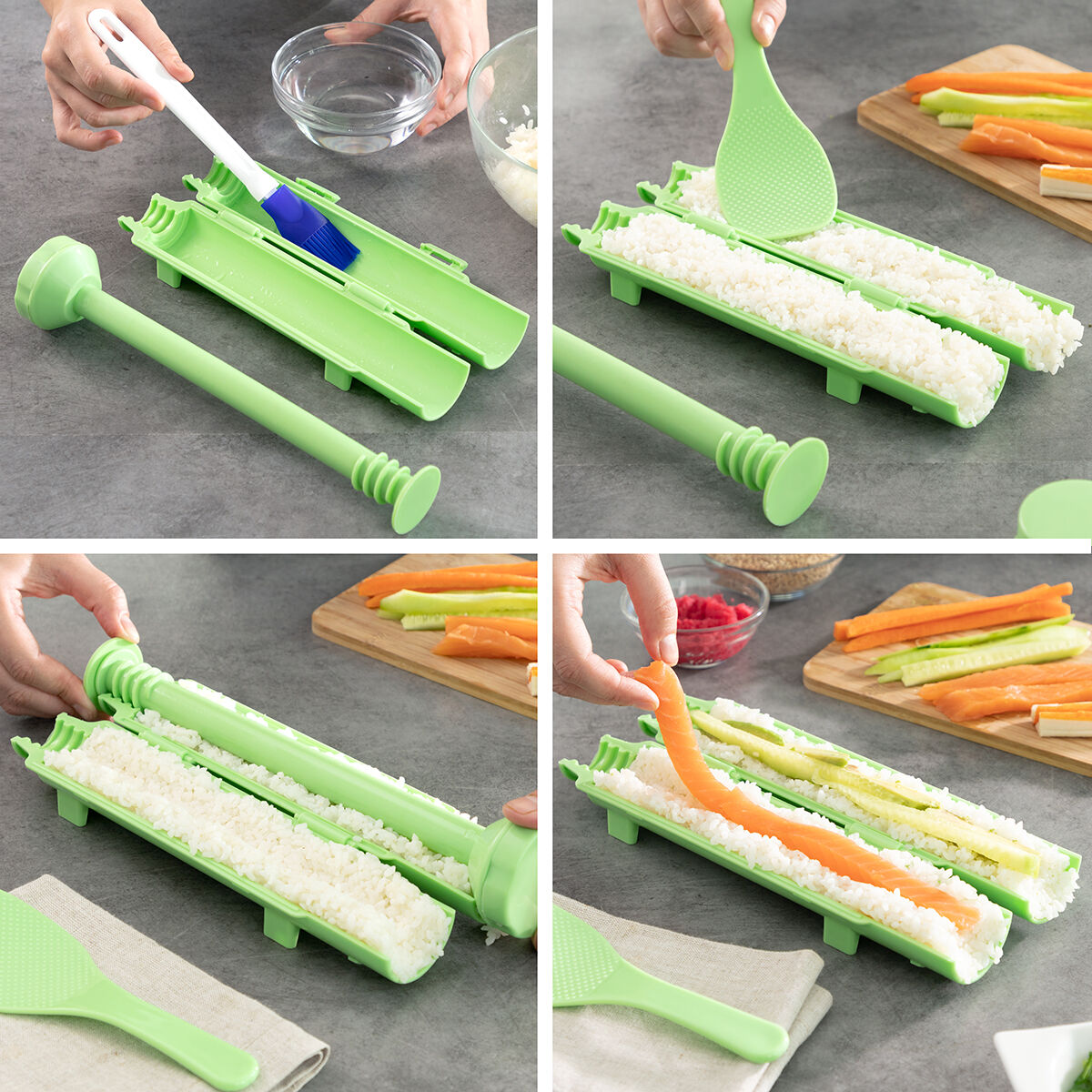 Set De Sushi Avec Recettes Suzooka Innovagoods 3 Pièces