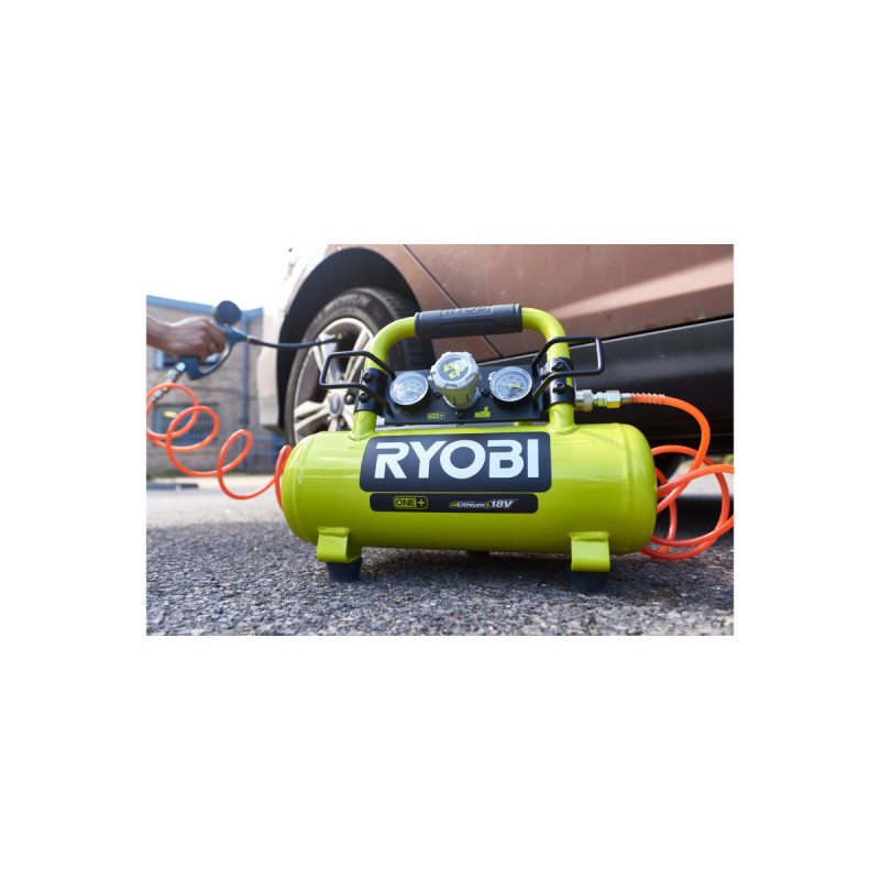 Pack Ryobi Compresseur À Cuve R18ac-0 - 18v One Plus - 4l - 1 Batterie 2.0ah - 1 Cha