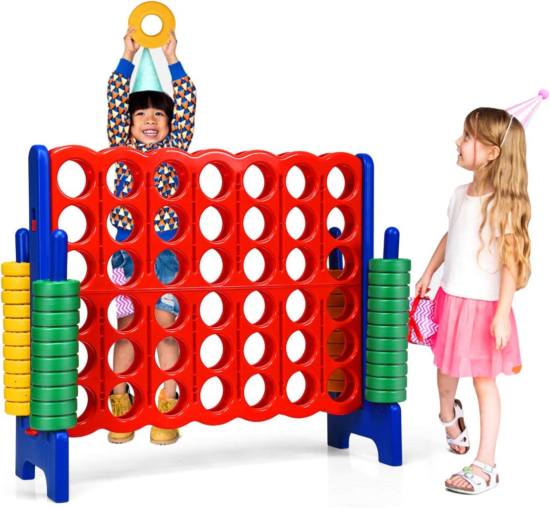 Costway Jeux Puissance 4 Géant Pour Enfant Jeu De Société Pour Familles