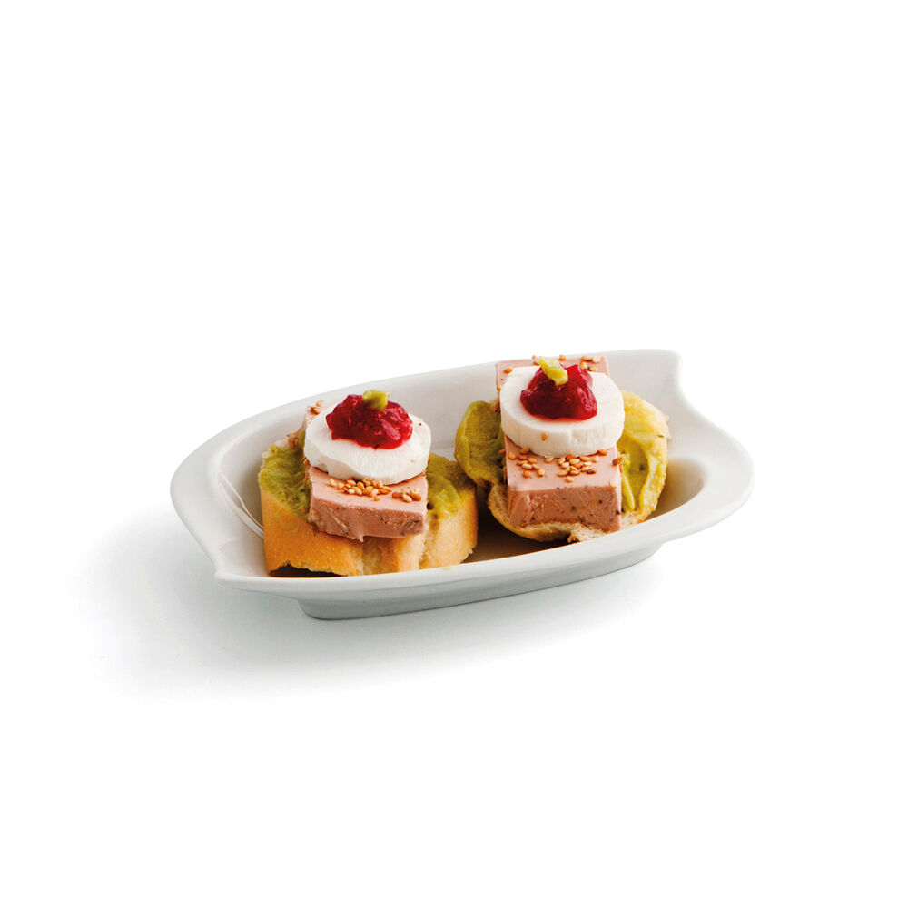 Assiette Quid Gastro Fun Petit Céramique Blanc (15,5 X 10 Cm) (pack 12x)