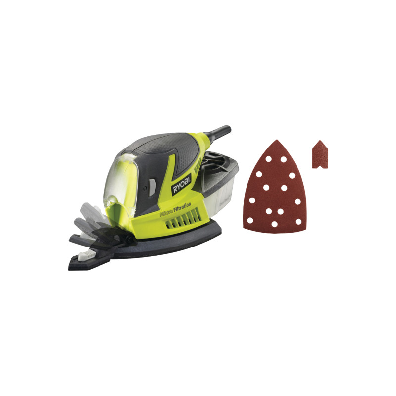 Pack Ryobi Ponceuse Triangulaire - 100w - Rps100-ga20 - 40 Abrasifs - Sps20a