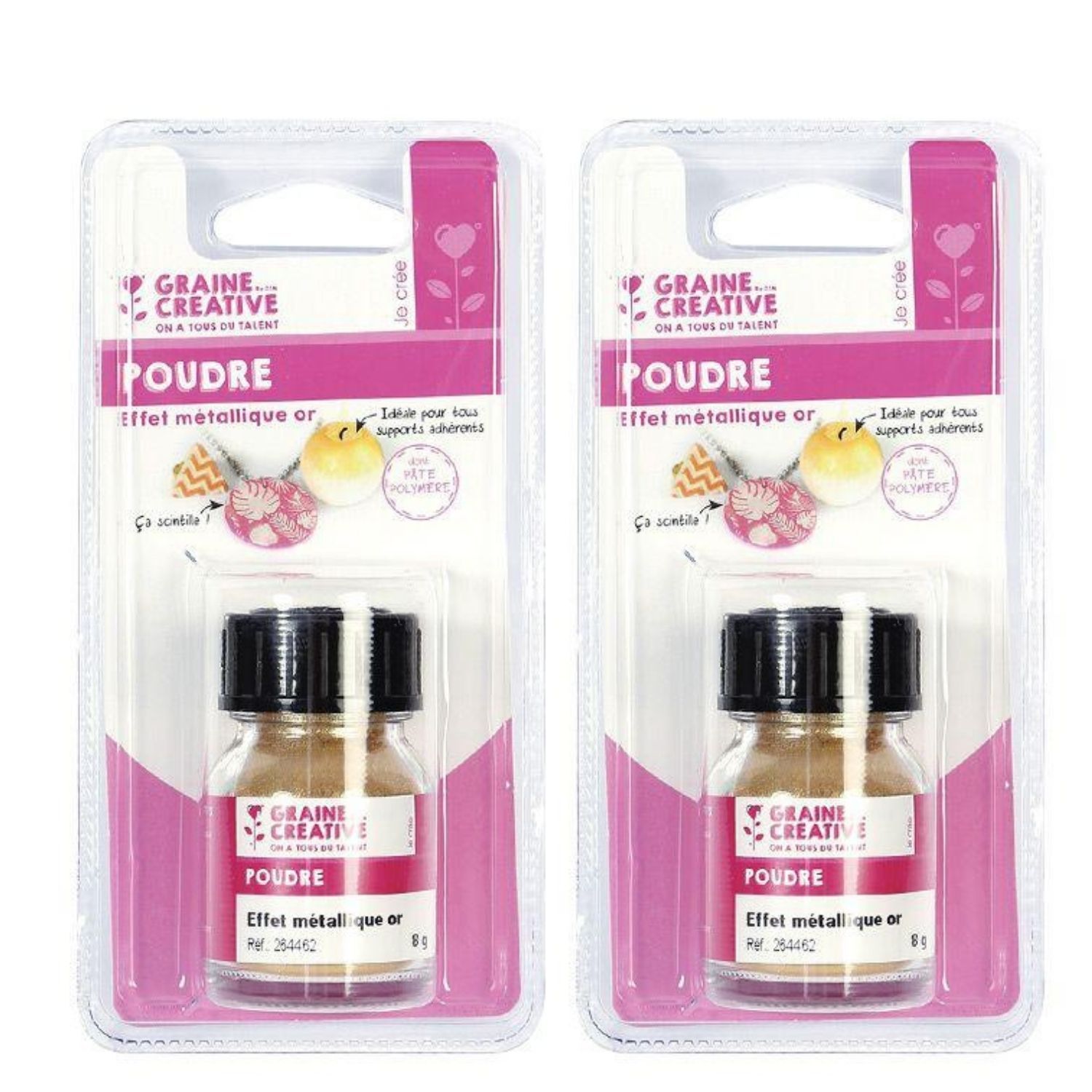 Poudre Effet Métallique Doré Pour Pâte Polymère 16 G à Prix
