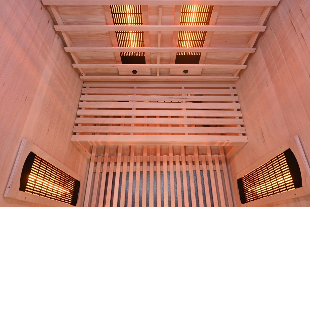 Infrasauna Belatrix Benton 2 Lux – detail interiéru a žiaričov