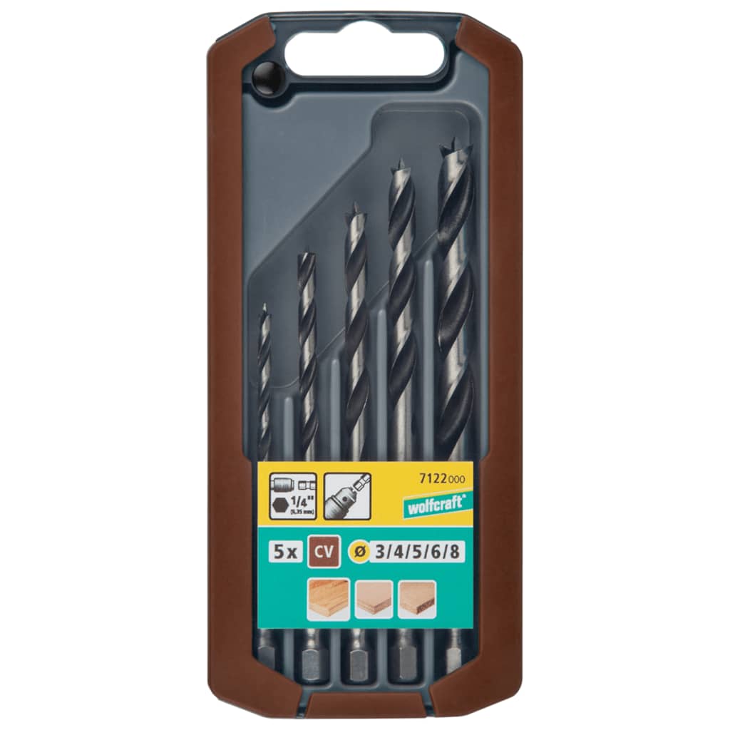 Jeu De Forets À Pierre 5 Pcs 3-8 Mm 7122000 Wolfcraft