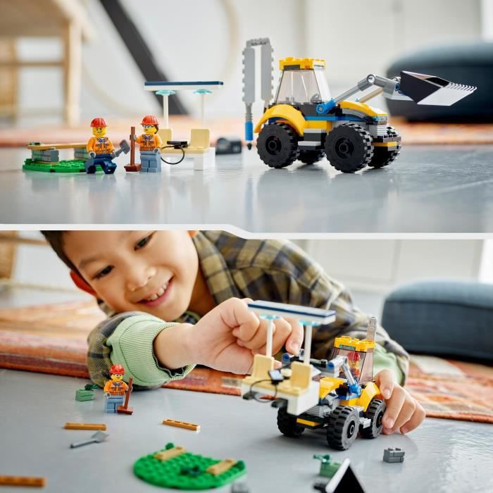 Lego City 60385 La Pelleteuse De Chantier, Jouet Engin De Chantier, Garçons Et Filles 5 Ans