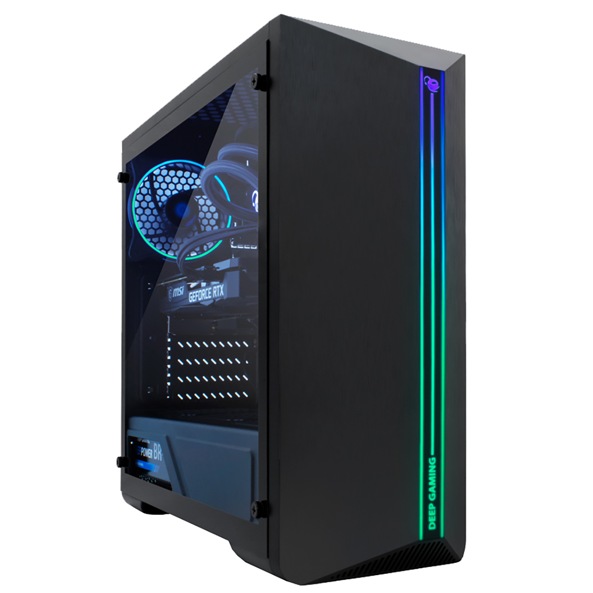 DeepGaming - PC Gamer Venom (Intel Core i9-11900F, 16Go RAM, RTX 3050 6Go, SSD M.2 500Go + 2To HDD, Windows 11 Pro, Refroidissement par liquide, WiFi + Bluetooth)