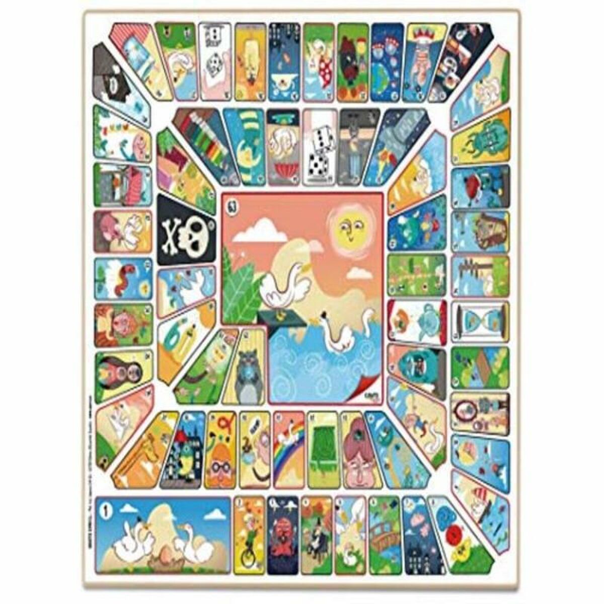 Jeu De Petit Chevaux Et De L'oie Cayro (40 X 40 Cm)