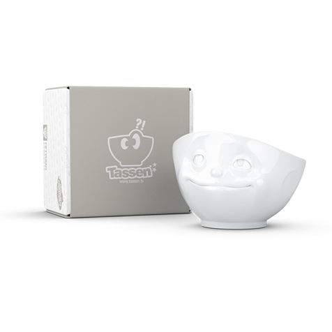 Grand Bol Distributeur Humeur En Porcelaine Tassen – 1000 Ml, Blanc