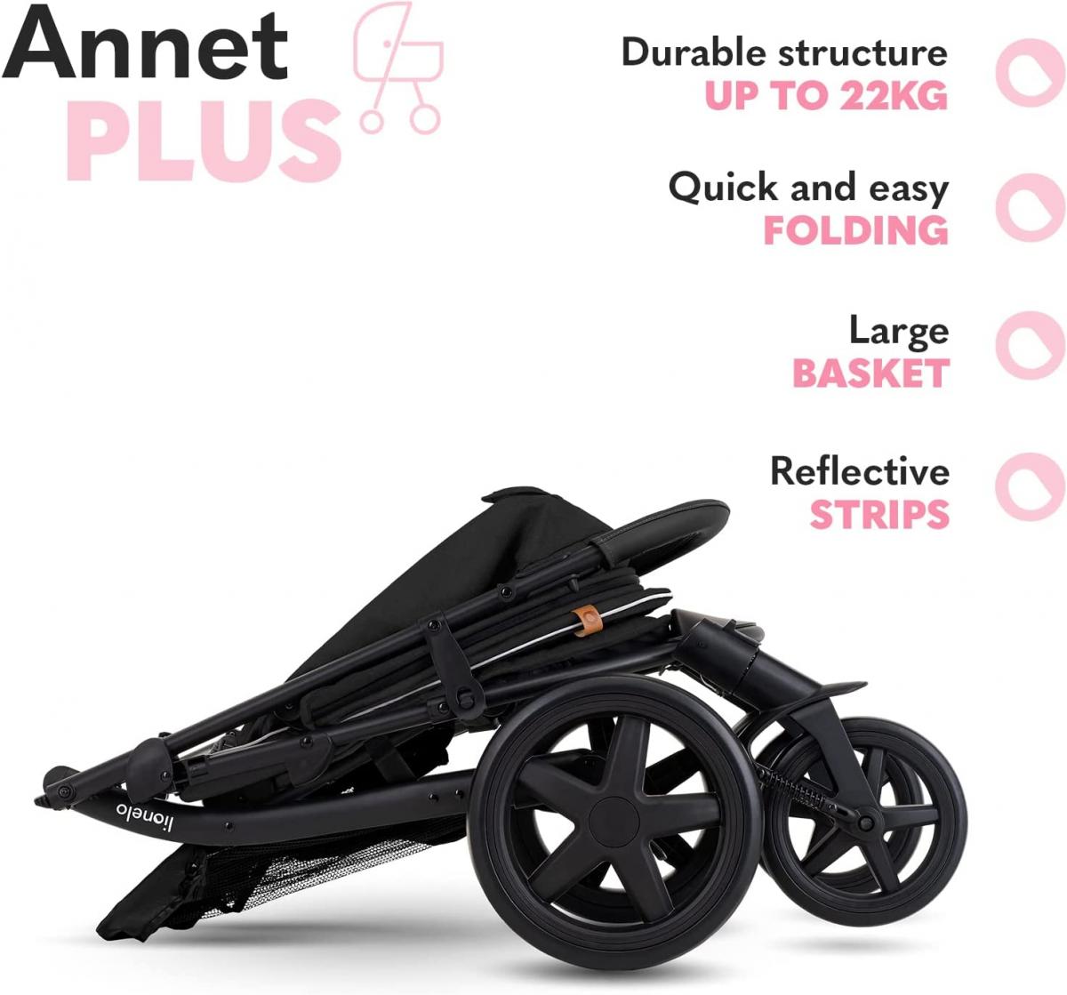 Poussette  Annet Plus Noir Carbon