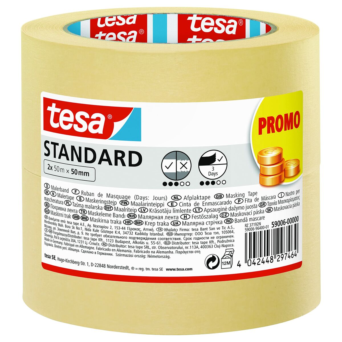 Ruban Adhésif Tesa Jaune