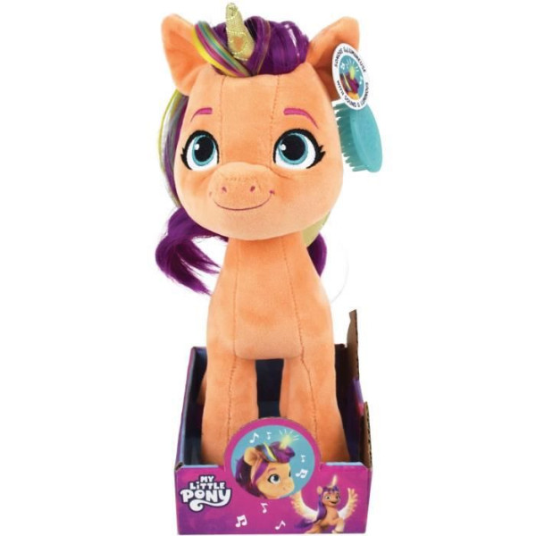 Jemini My Little Pony Peluche Sunny Sonore Et Lumineuse +/- 25 Cm Avec Sa Brosse