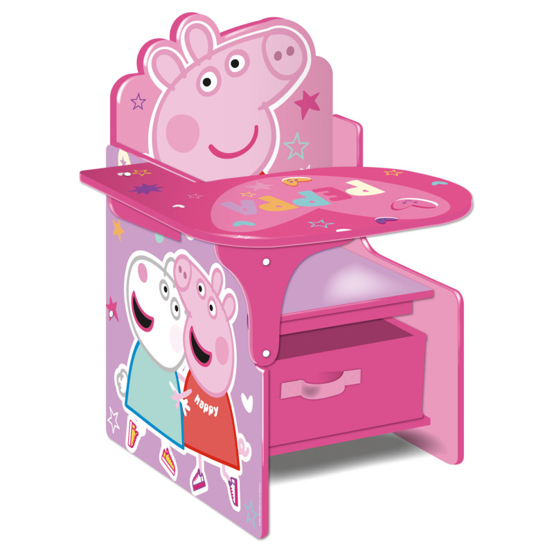 Chaise De Rangement Et Bureau - Peppa Pig