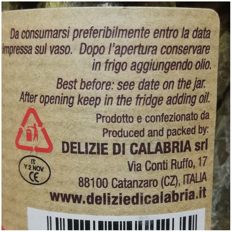 Anchois Entiers Avec Persil 200 Gr DELIZIE DI CALABRIA
