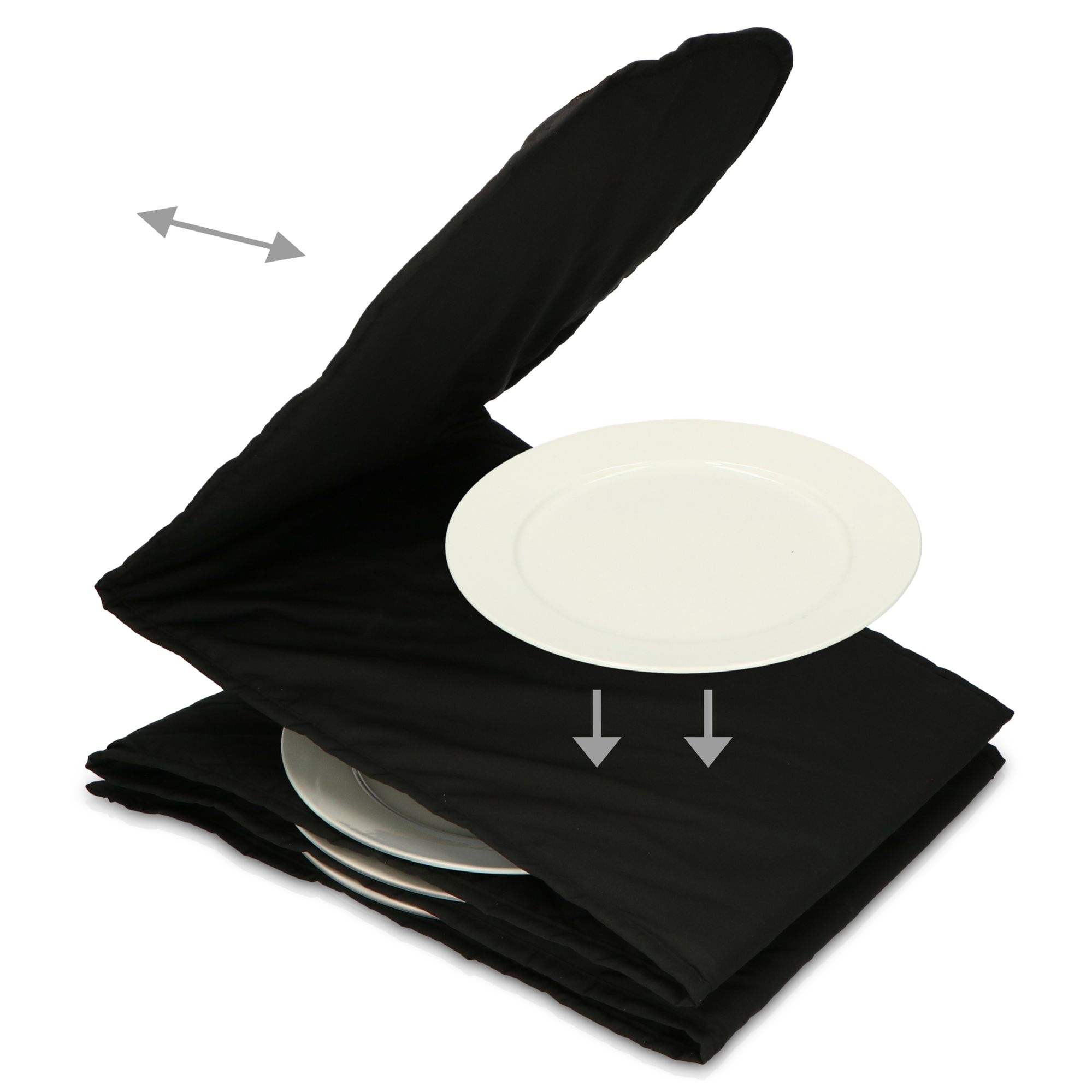 Chauffe-Assiettes Électrique FISHTEC - Jusqu'à 12 Assiettes - Housse Amovible Lavable - 200W - Chauffe En 30 Min - ⌀32cm