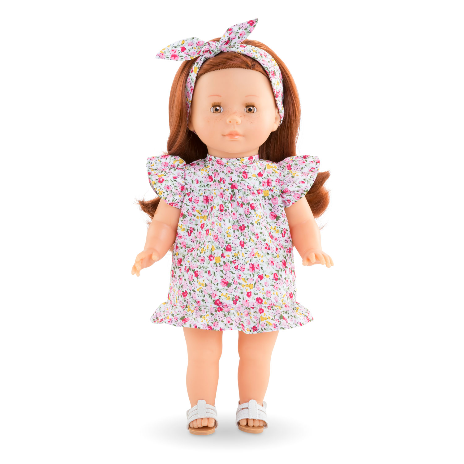 Poupée style SekiGuchi robe fleurie tablier