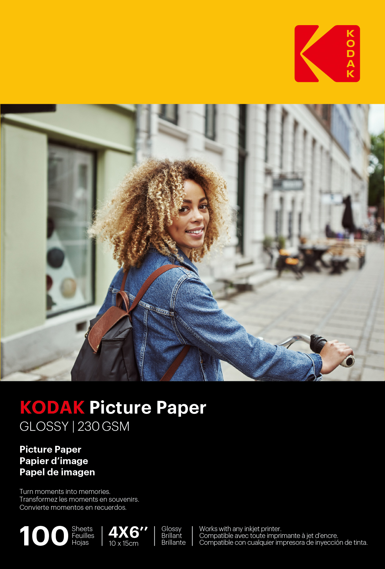 Kodak 100 Feuilles De Papier Photo 230g/m², Brillant, Format A6