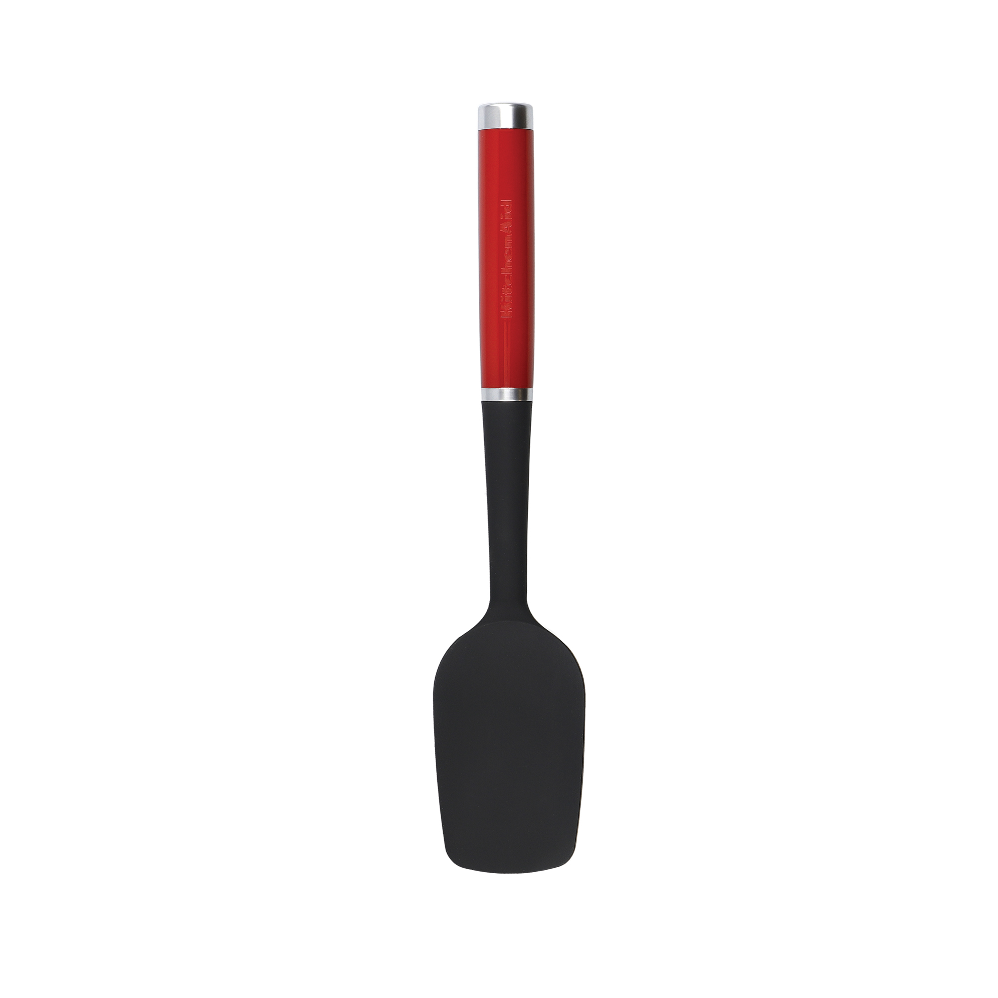 Kitchenaid - Spatule De Cuisine Plate En Silicone Et Inox, Tête Souple Résistante À La Chaleur - Couleur Rouge Cerise