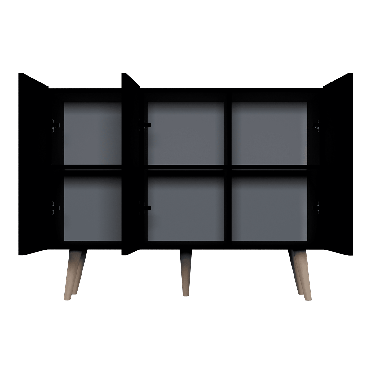 Commode 3 Portes Toronto - Noir