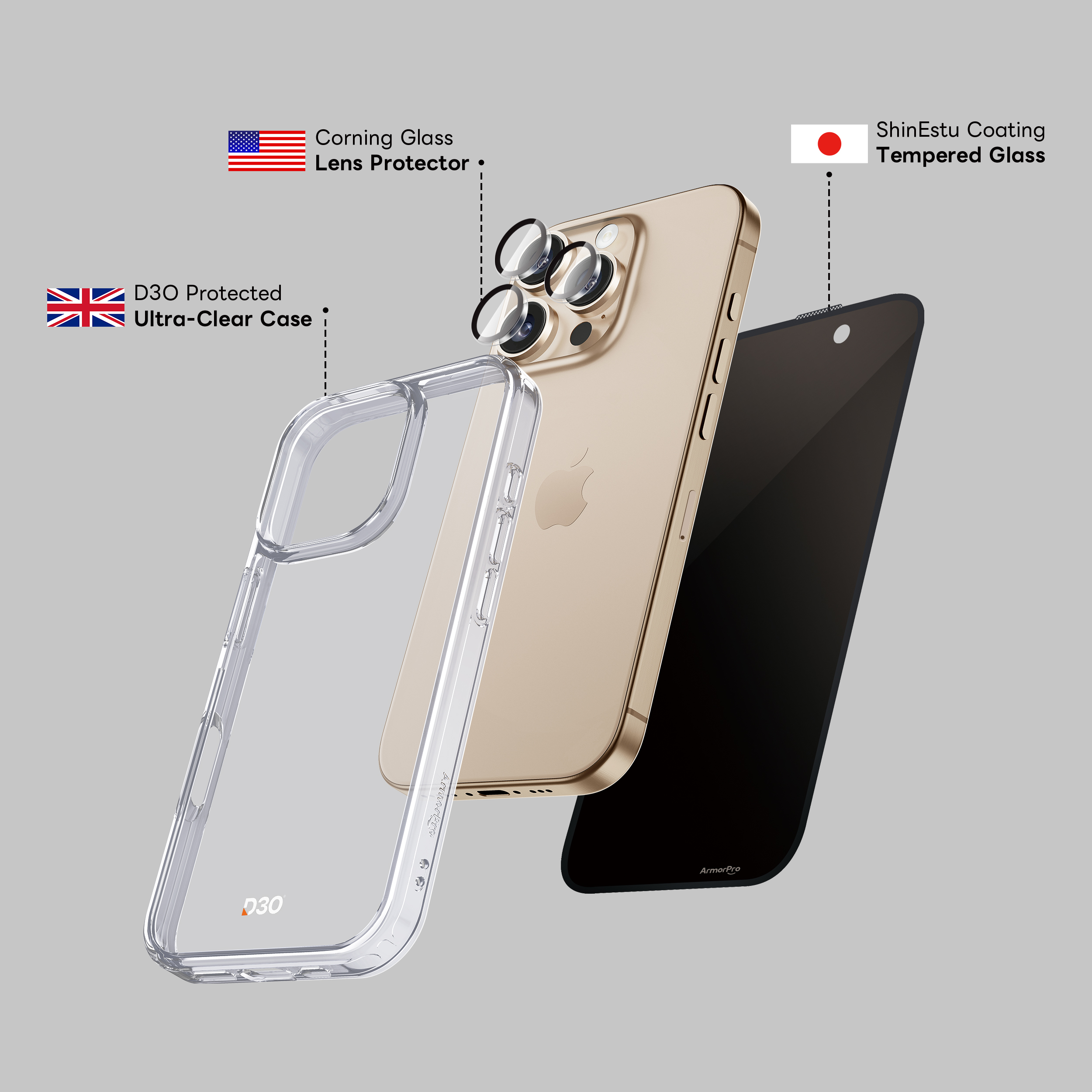 ArmorPro iPhone 16 Pro Back Cover Mobile Case