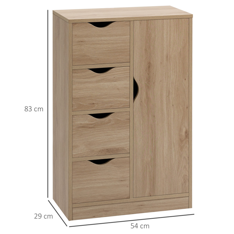 Meuble De Rangement Bianca Aspect Chêne Clair