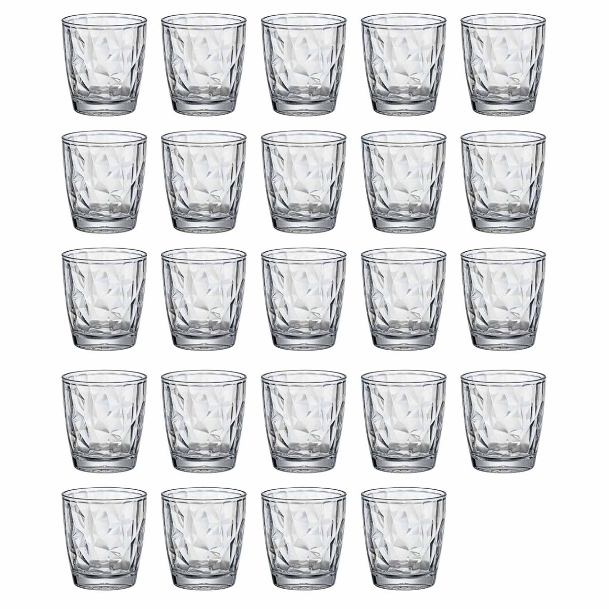 Lot De 24 Verres À Eau Transparent Jin, Verres À Boire Pour Jus Et Vin 32cl - Dimension: 8,5 X 9 Cm