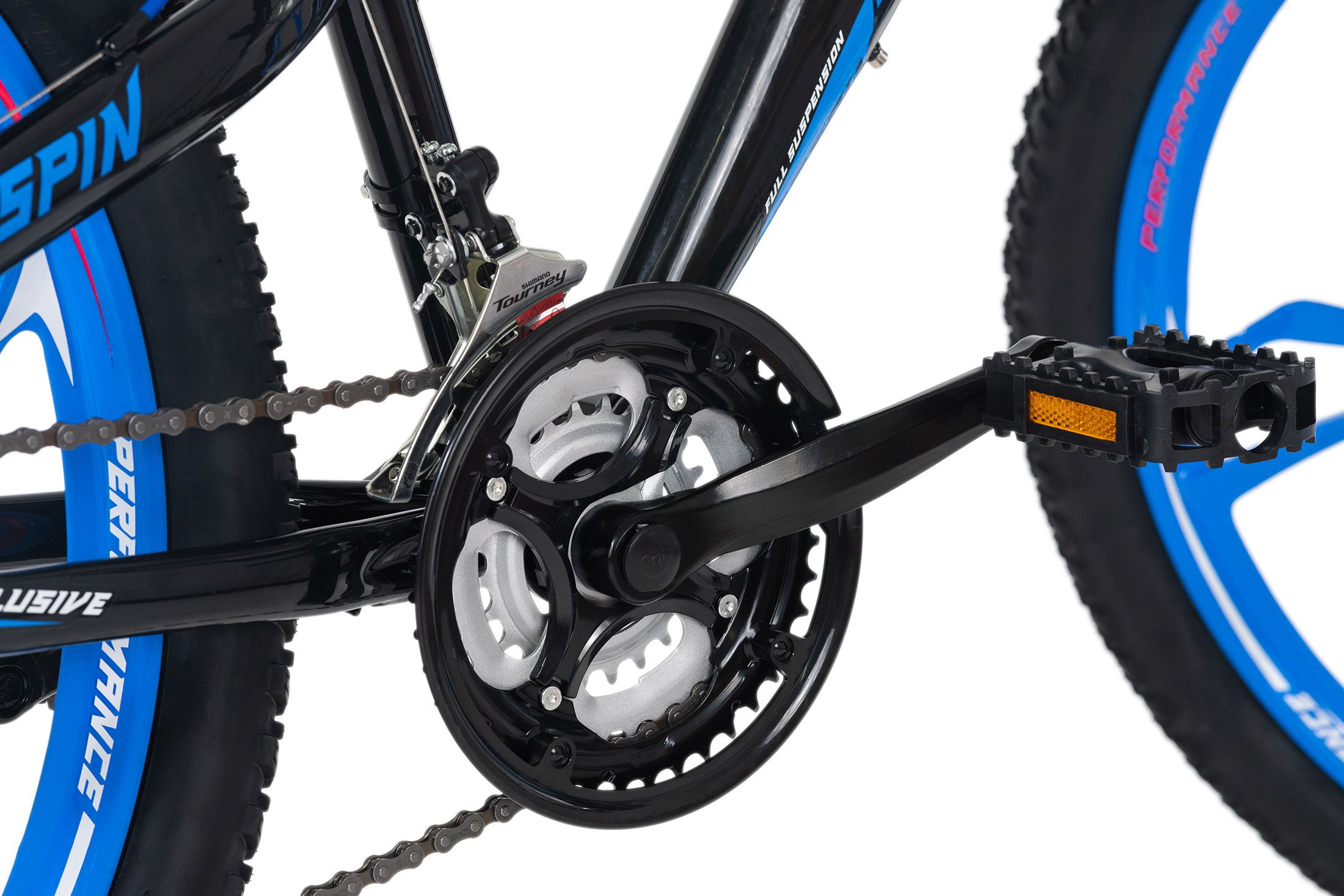 KS Cycling VTT Full Suspendu Topspin 26 Pouces - Cadre 46 Cm - 21 Vitesses Shimano - Noir Et Bleu